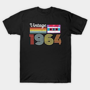 Vintage 1964 | 60 Years Old Gifts Vintage Born In 1964 Retro 60th Birthday t-shirt. T-Shirt